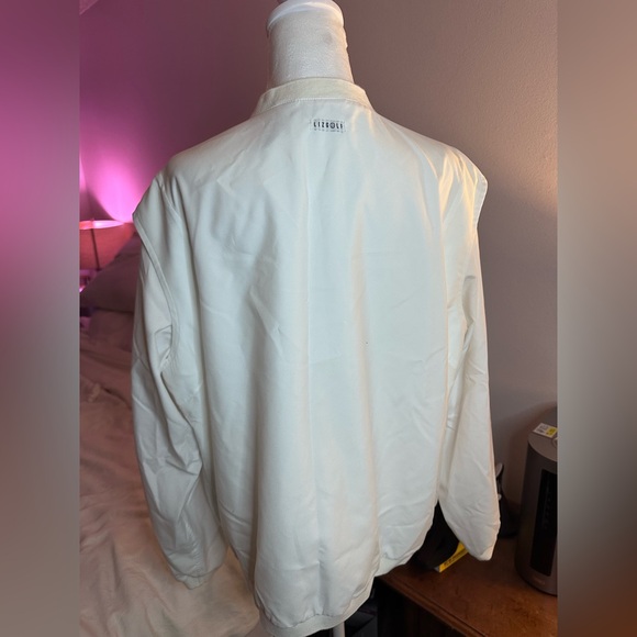 Liz Golf white Women's Pullover WInd Breaker Jacket, Vented, Pockets Size XL - Picture 5 of 6